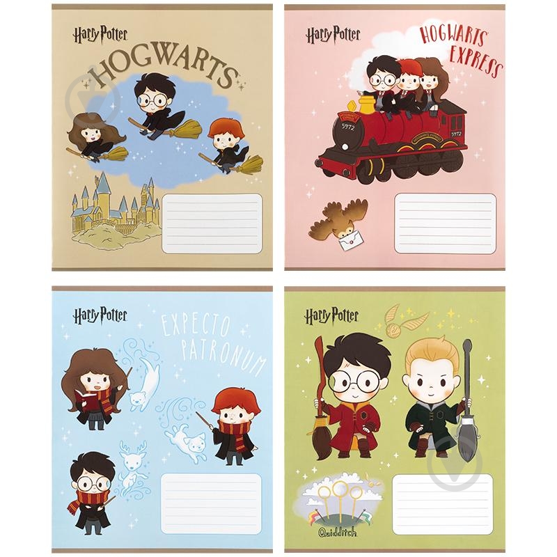 Набор тетрадей 12 лист. коса линия Harry Potter 5 шт. KITE - фото 1 Набор тетрадей 12 лист. коса линия Harry Potter 5 шт. KITE - фото 1