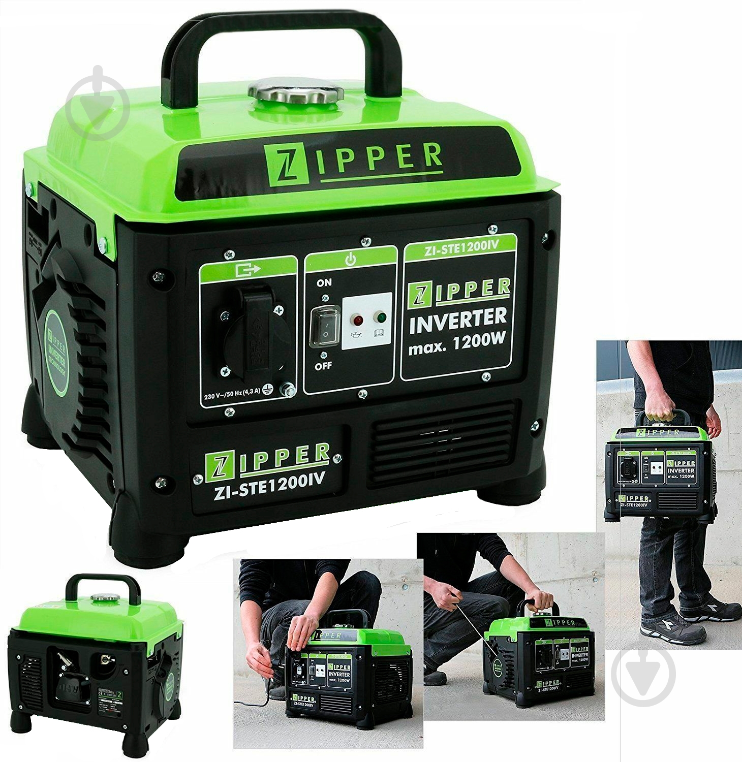 Генератор бензиновый Zipper 1 кВт / 1,1 кВт 220 В ZI-STE1200IV - фото 5 Генератор бензиновый Zipper 1 кВт / 1,1 кВт 220 В ZI-STE1200IV - фото 5