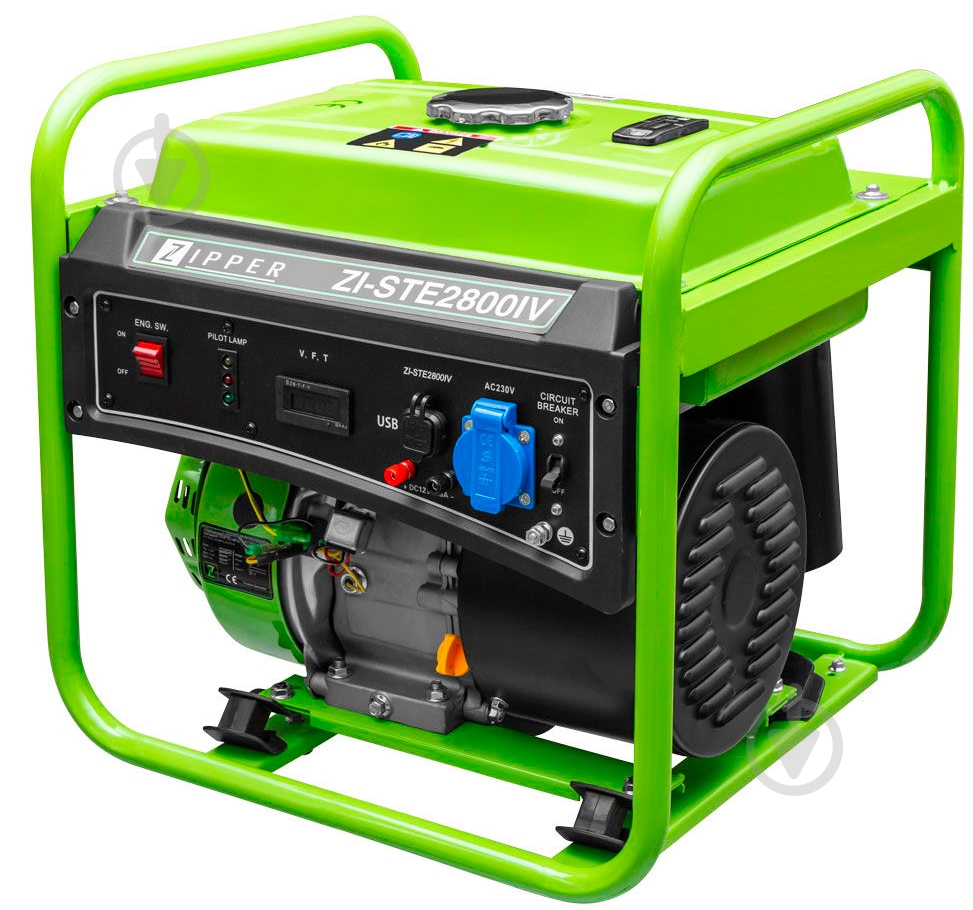 Генератор бензиновый Zipper 2,8 кВт / 3,2 кВт 220 В ZI-STE2800IV - фото 1
