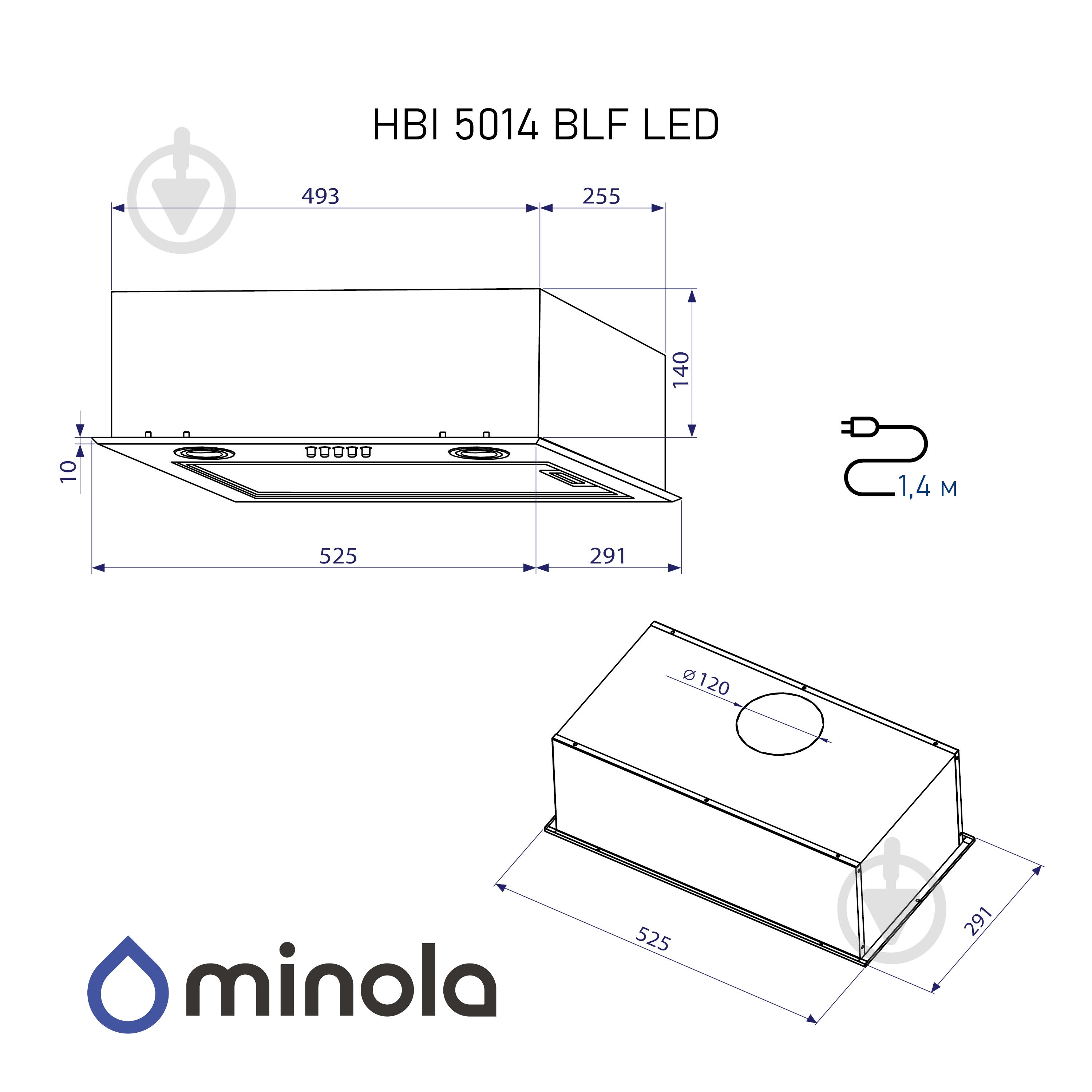Витяжка Minola HBI 5014 BLF LED - фото 10 Витяжка Minola HBI 5014 BLF LED - фото 10