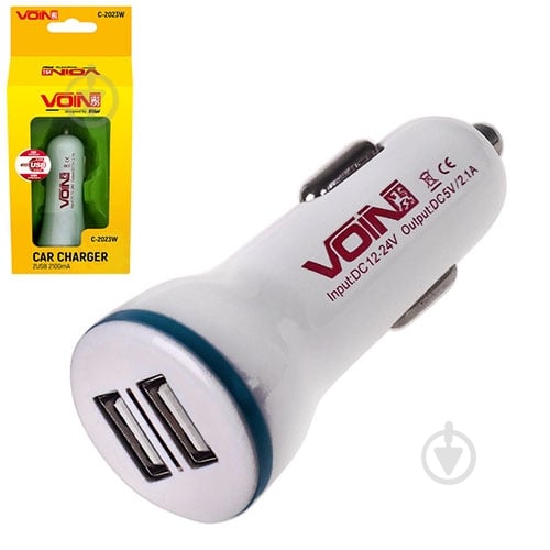 Автомобільний зарядний пристрій Voin C-2023W - фото 1
