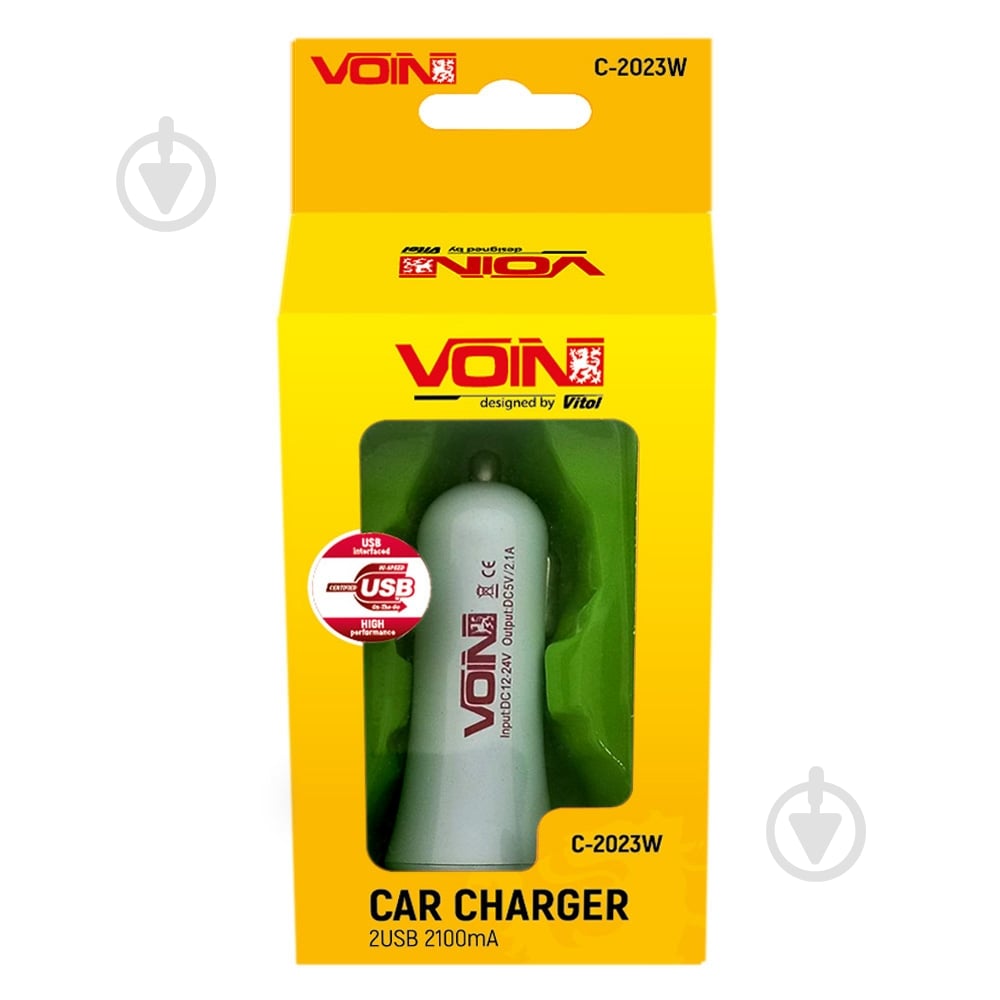 Автомобільний зарядний пристрій Voin C-2023W - фото 4