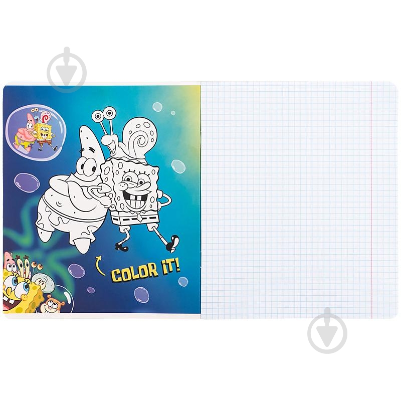 Набір зошитів 18 арк. клітинка Sponge Bob 5 шт. KITE - фото 3
