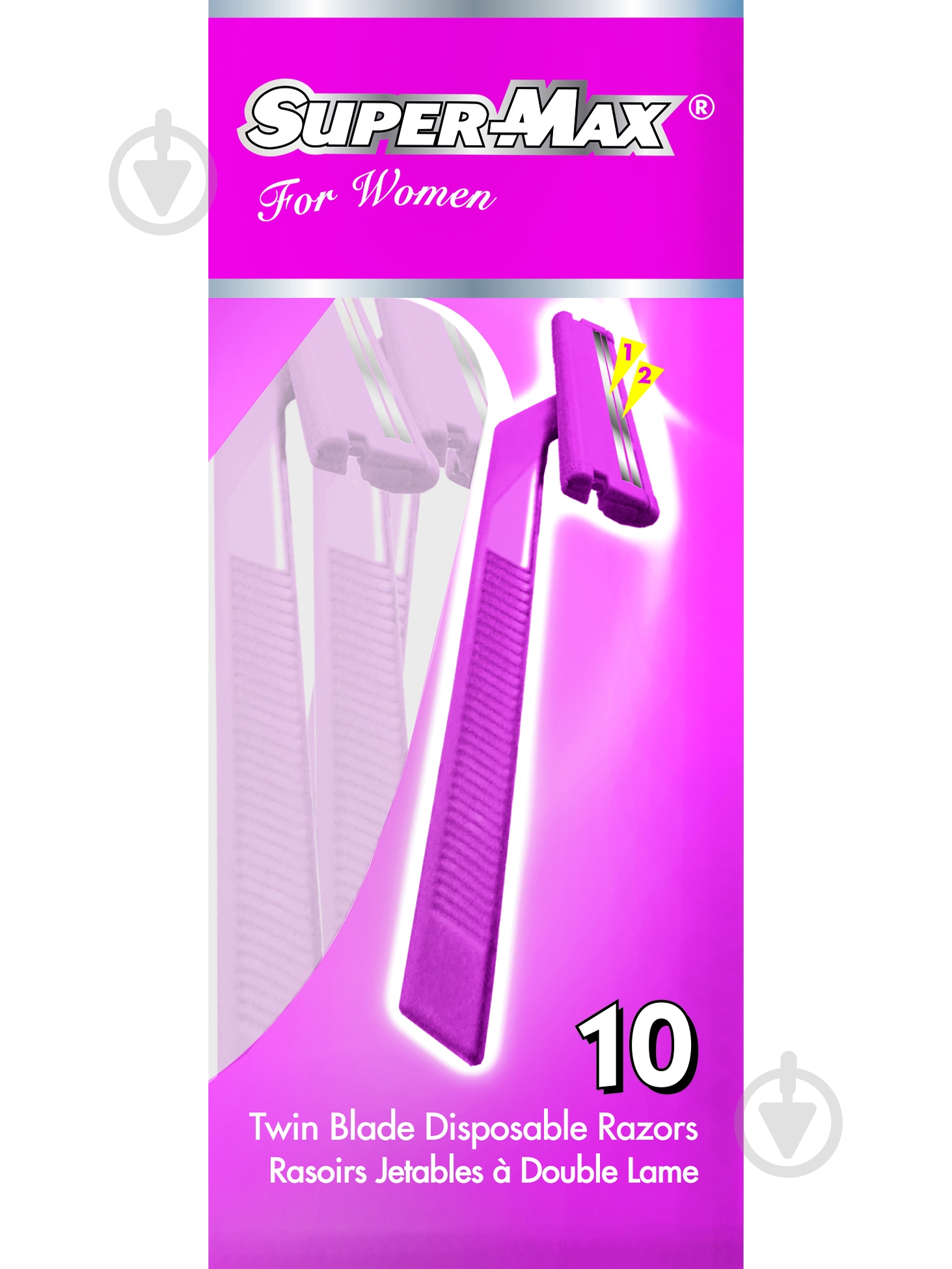 Станок для бритья Super-Max short handle Lady 10 шт. - фото 1