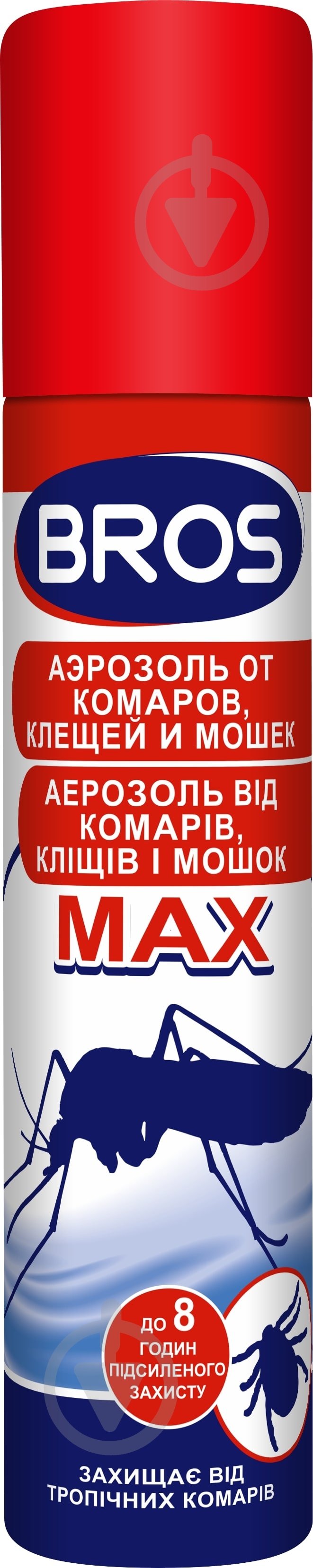 Аерозоль від комарів, кліщів і мошок Bros MAX 90 мл - фото 1