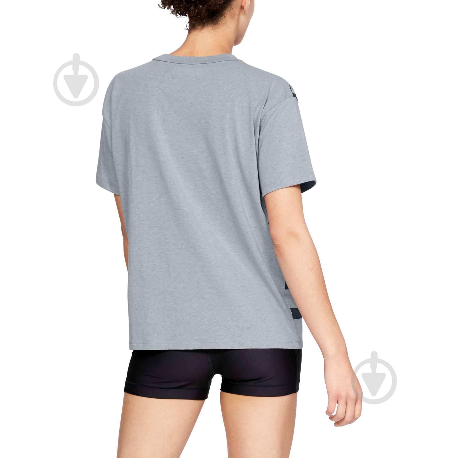 Футболка Under Armour Graphic Patchwork Girlfriend Crew 1321137-035 р.S серый - фото 2