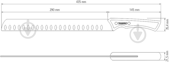 Нож слайсерный Tramontina Churrasco Black 305 мм 22842/112 - фото 2 Нож слайсерный Tramontina Churrasco Black 305 мм 22842/112 - фото 2