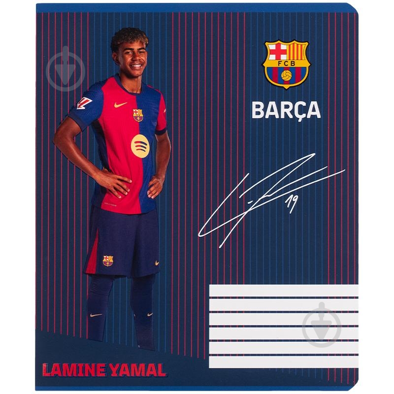 Набір зошитів 18 арк. клітинка FC Barcelona 5 шт. KITE - фото 2