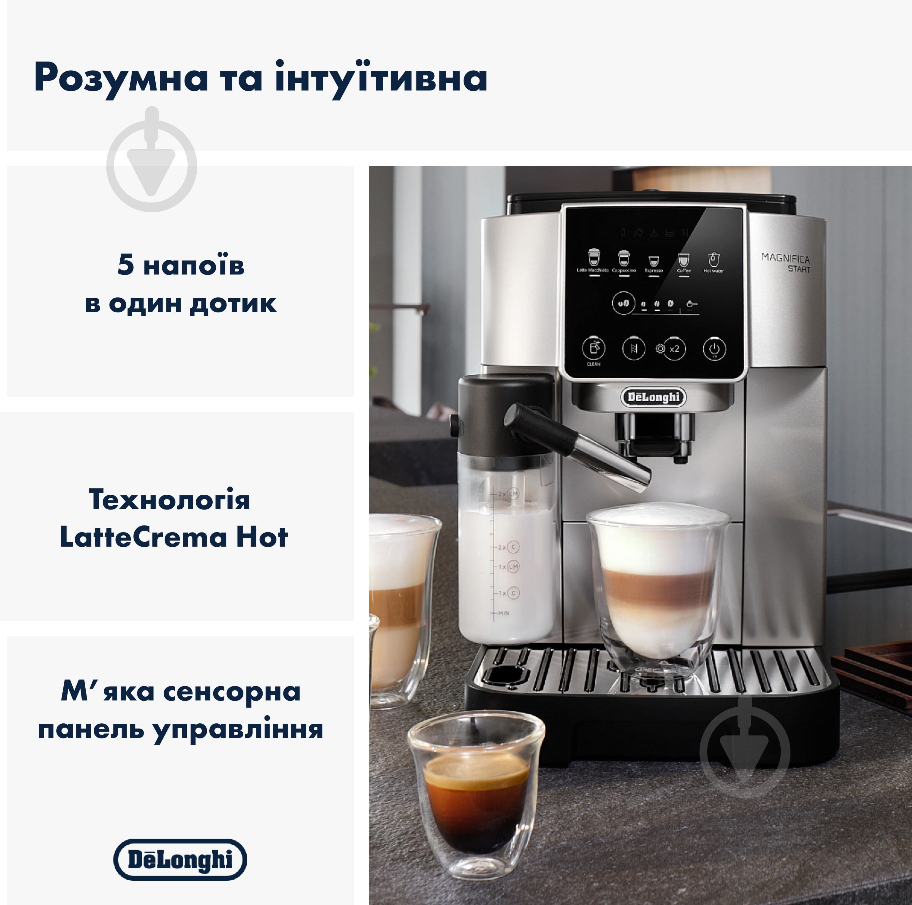 Кофемашина Delonghi ECAM220.80.SB Magnifica Start - фото 2 Кофемашина Delonghi ECAM220.80.SB Magnifica Start - фото 2