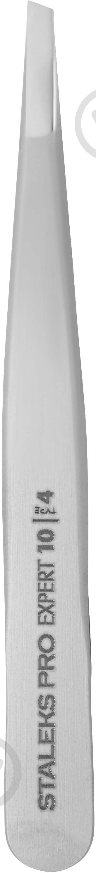 Пінцет STALEKS EXPERT 10 TYPE 4 вузькі скошені кромки хром TE-10/4 - фото 2