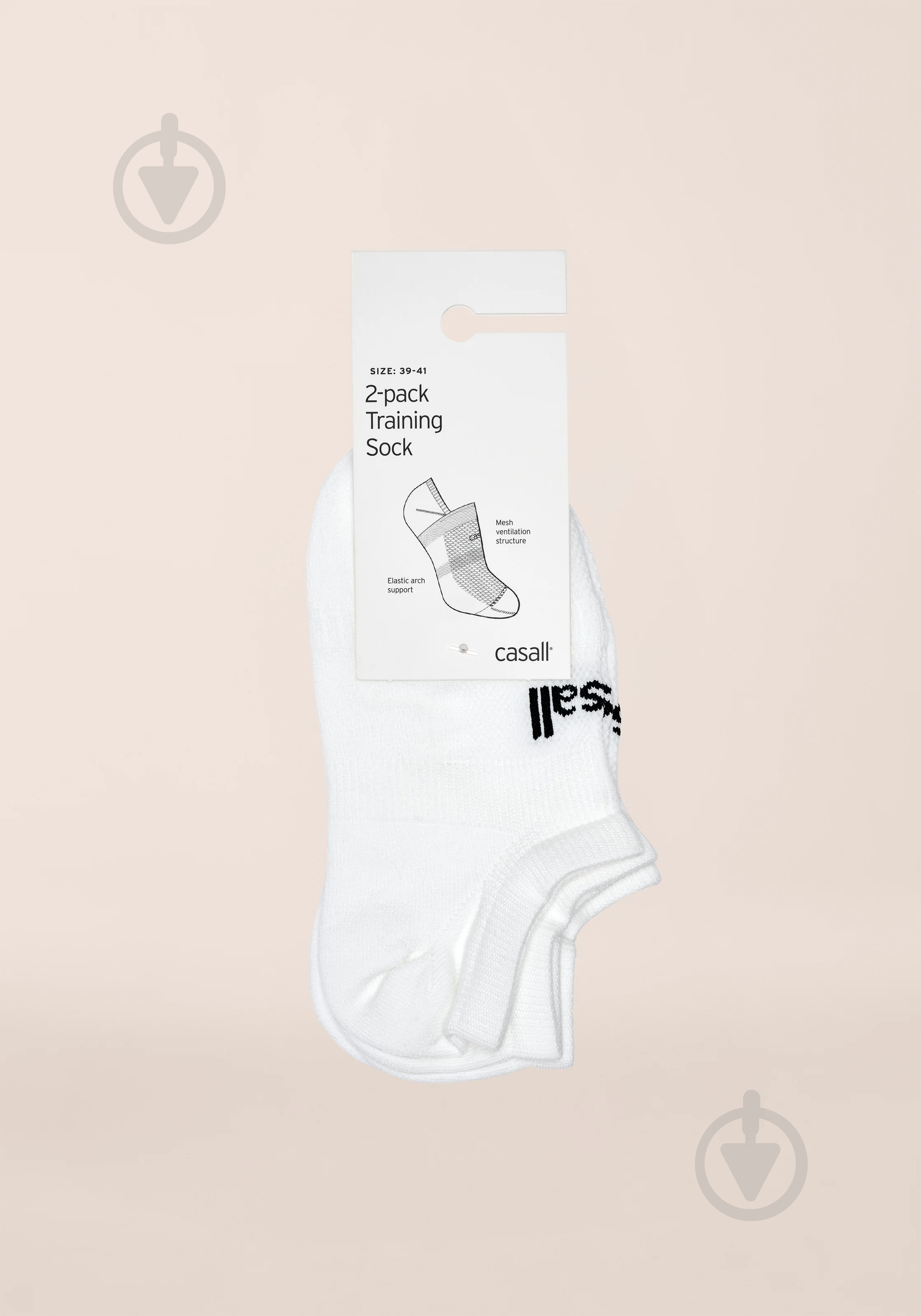 Шкарпетки Casall Training Sock 2-pack 24282-001 р.39-41 білий 2 шт. - фото 4 Шкарпетки Casall Training Sock 2-pack 24282-001 р.39-41 білий 2 шт. - фото 4
