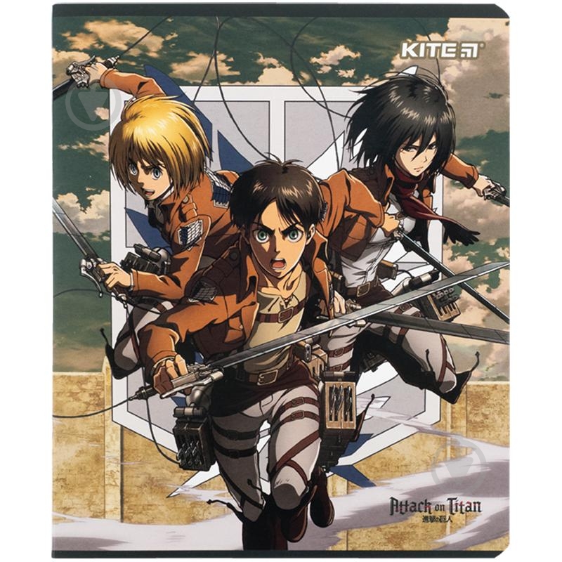 Набір зошитів 24 арк. клітинка Attack on Titan Season 1-3 5 шт. KITE - фото 2