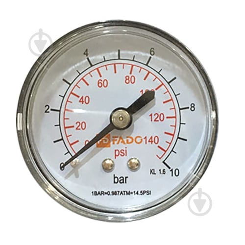 Манометр FADO S.r.l фронтальний Д42 1/4" 10 бар - фото 1