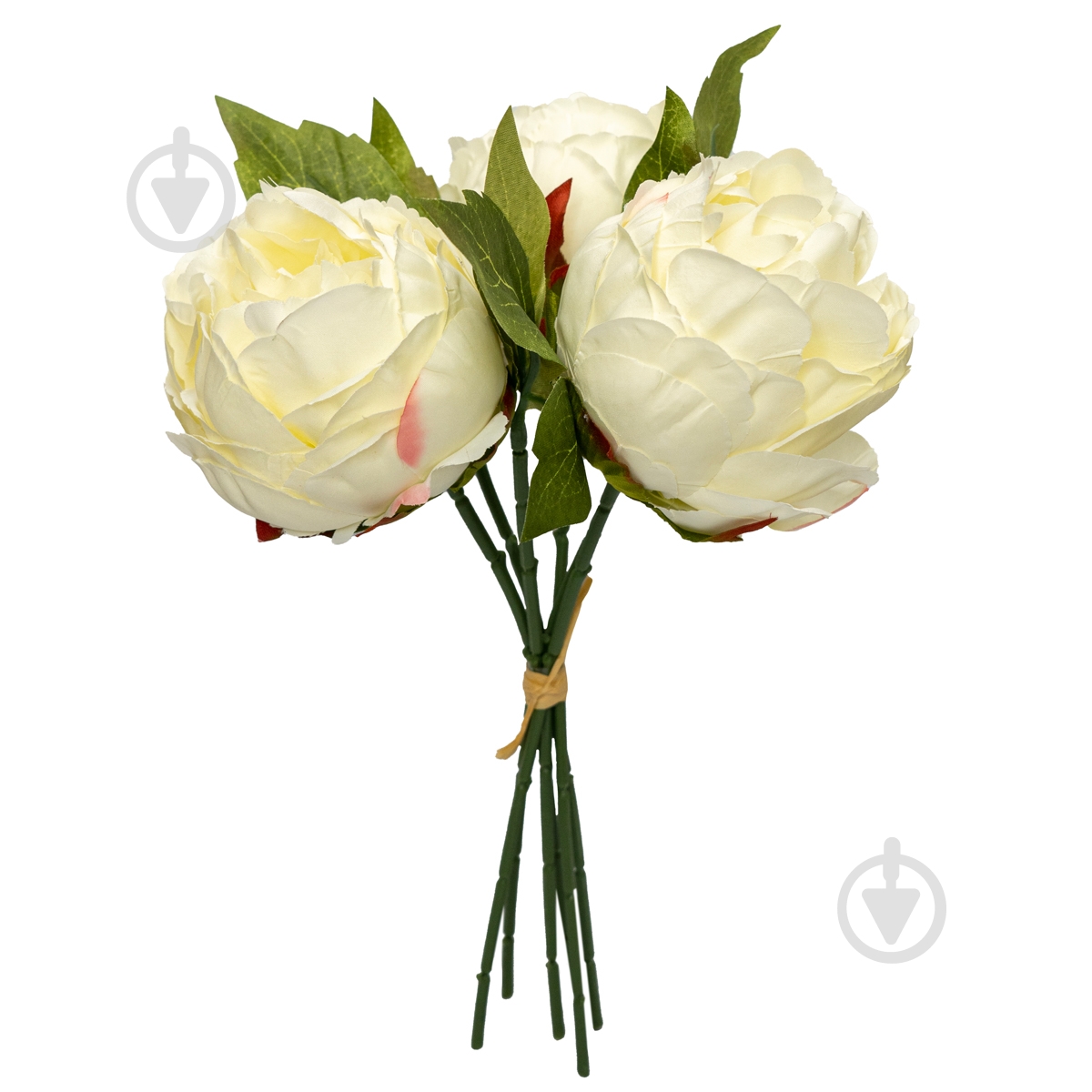 Букет Пион белого цвета 28 см Девилон - фото 1