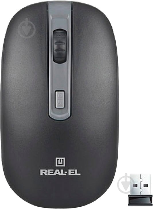 Мышь REAL-EL RM-303 Wireless black/grey - фото 2 Мышь REAL-EL RM-303 Wireless black/grey - фото 2