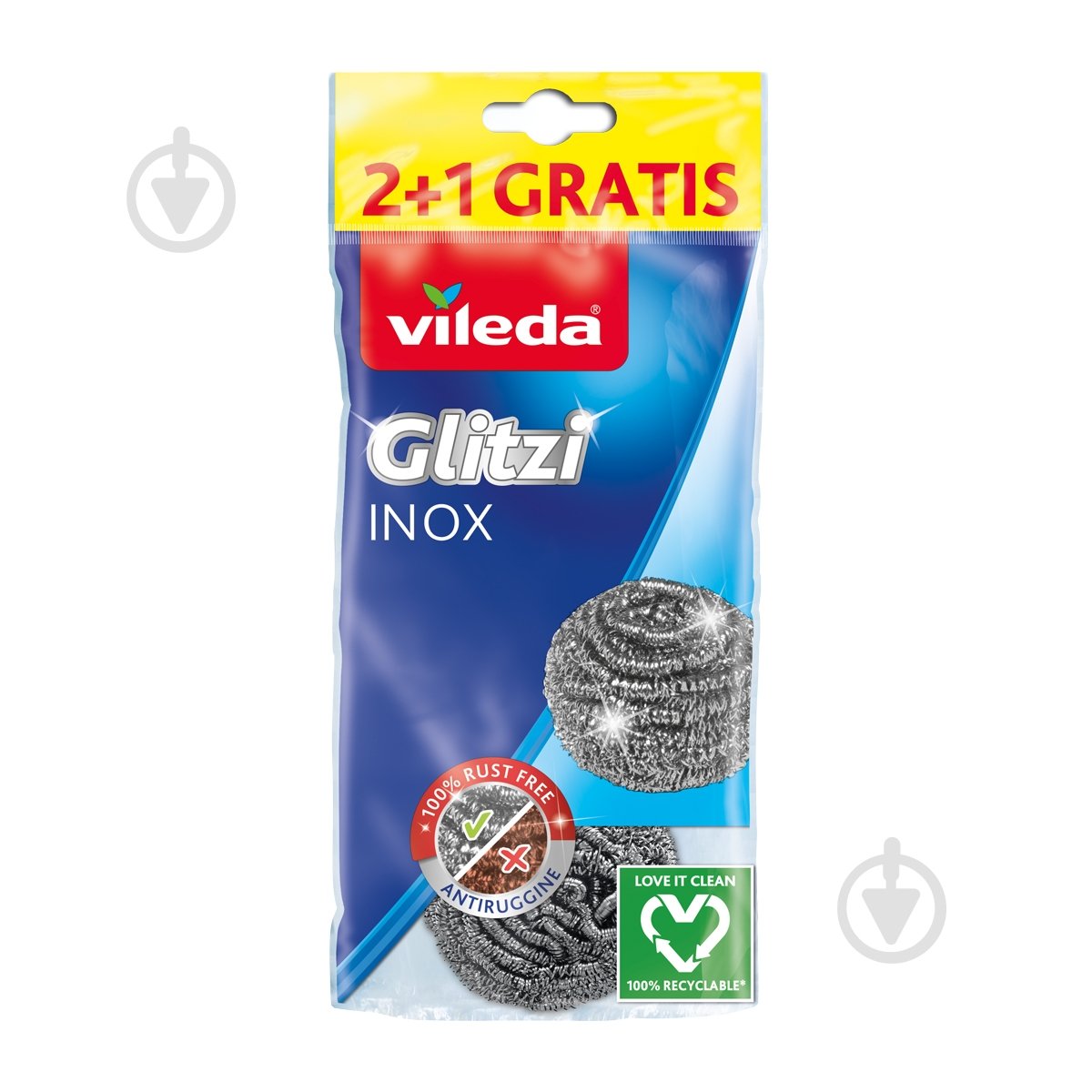 Скребок для посуды Vileda Glitzi Inox 3 шт. - фото 1