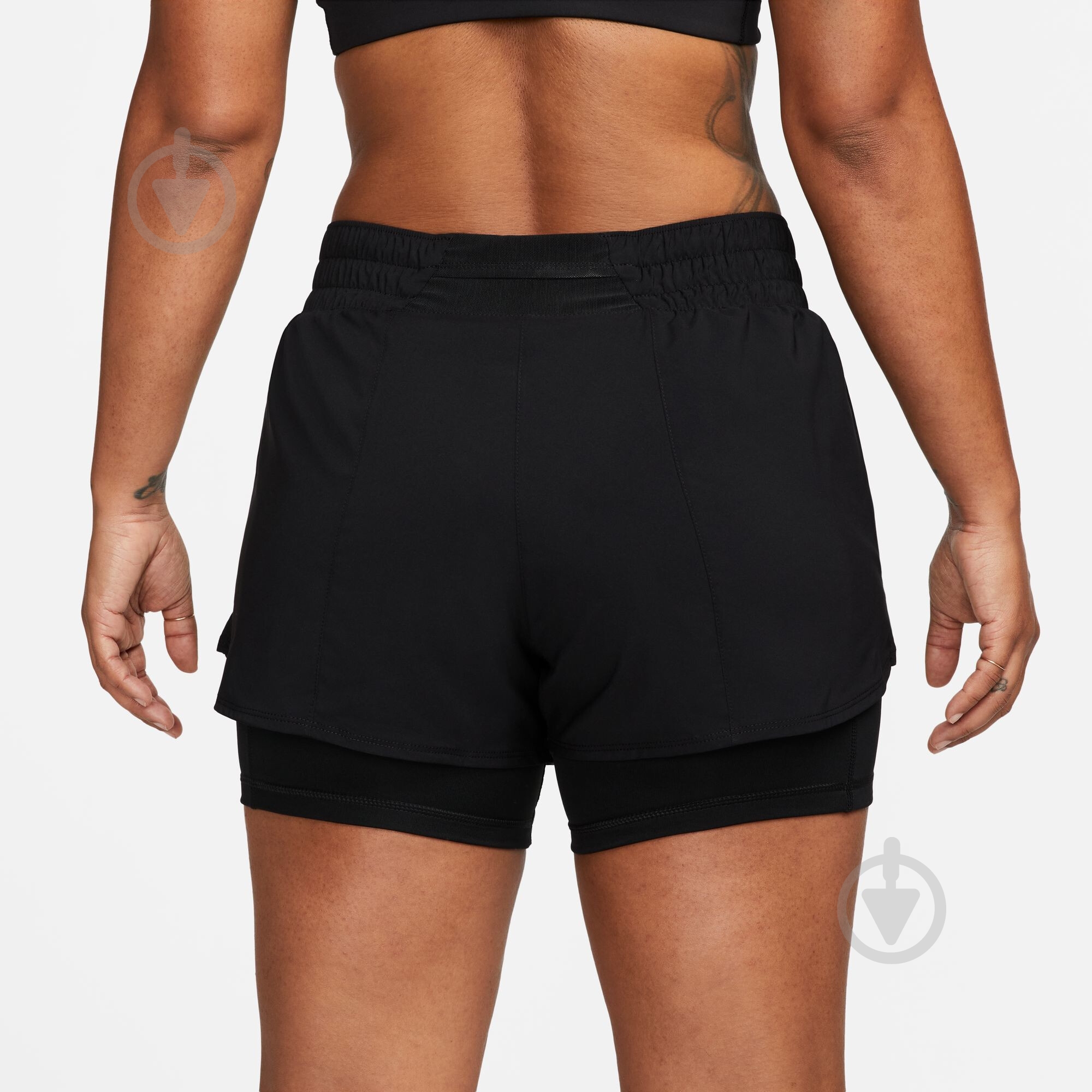 Шорты Nike W NK ONE DF MR 3IN 2N1 SHORT DX6012-010 р. L черный - фото 2 Шорты Nike W NK ONE DF MR 3IN 2N1 SHORT DX6012-010 р. L черный - фото 2