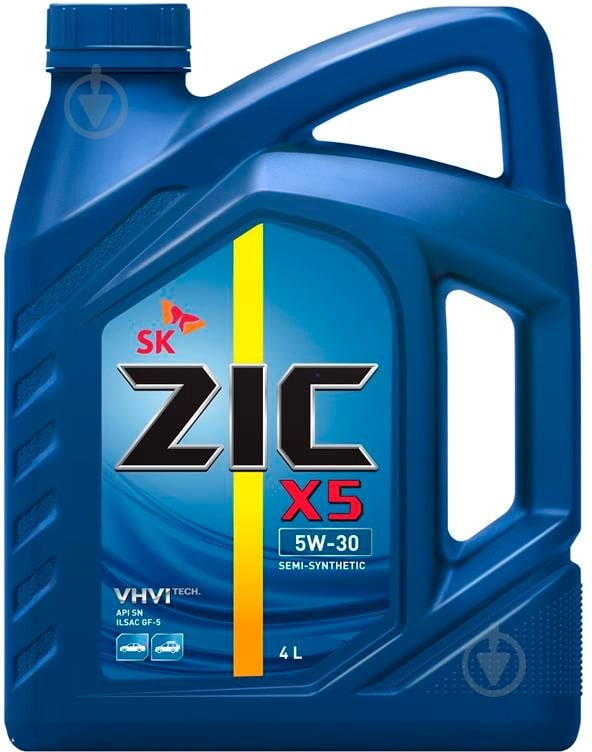 ᐉ Моторна олива напівсинтетична ZIC X5 5W-30 4 л (162621) • Краща