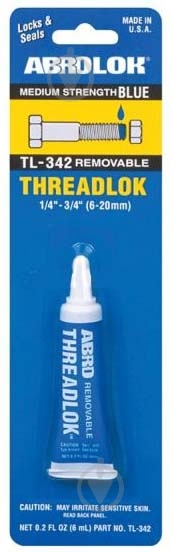Фиксатор резьбы ABRO TL-342 6ML синий - фото 1 Фиксатор резьбы ABRO TL-342 6ML синий - фото 1