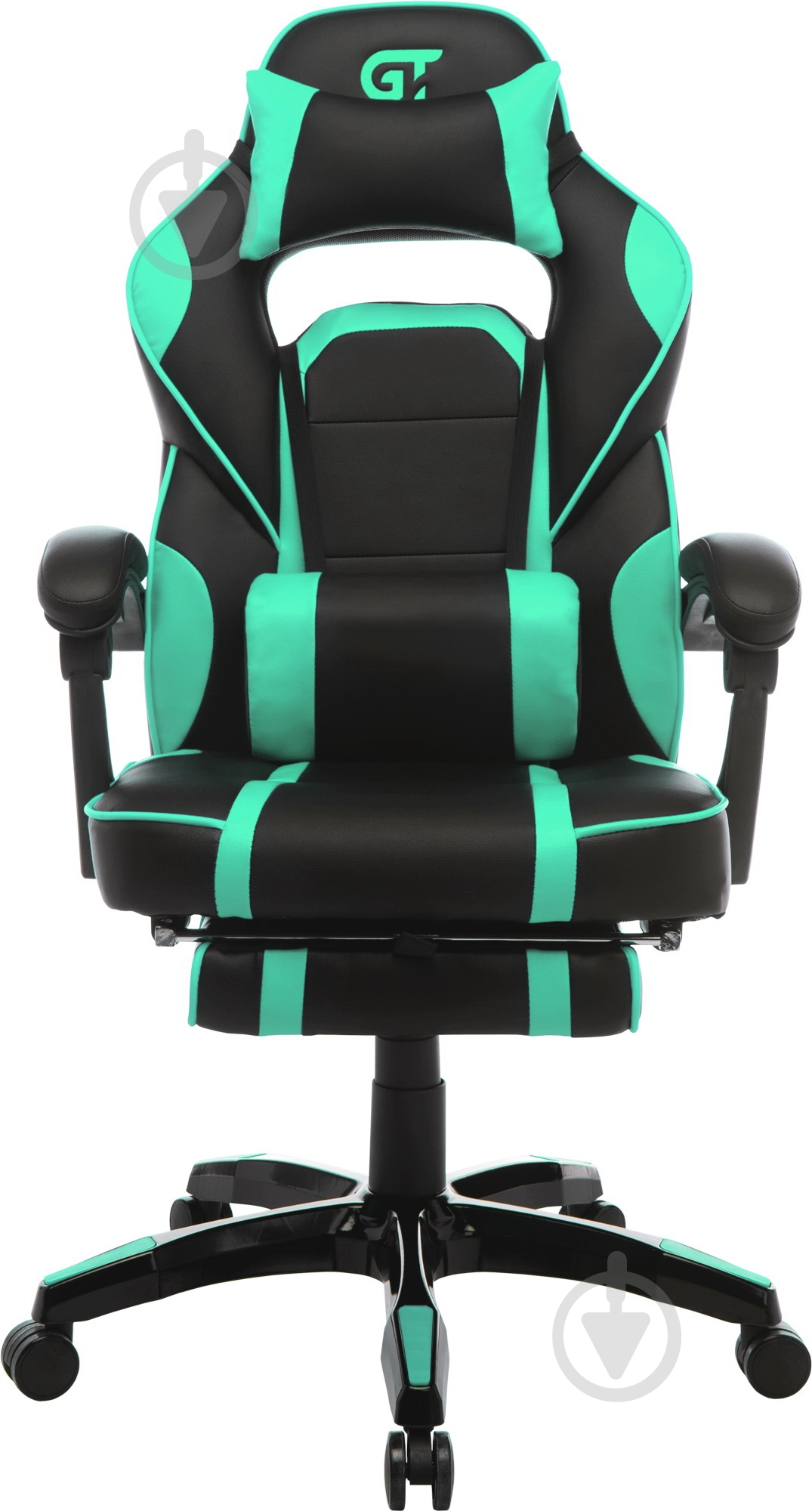 Кресло GT Racer X-2749-1 черный/мятный - фото 1
