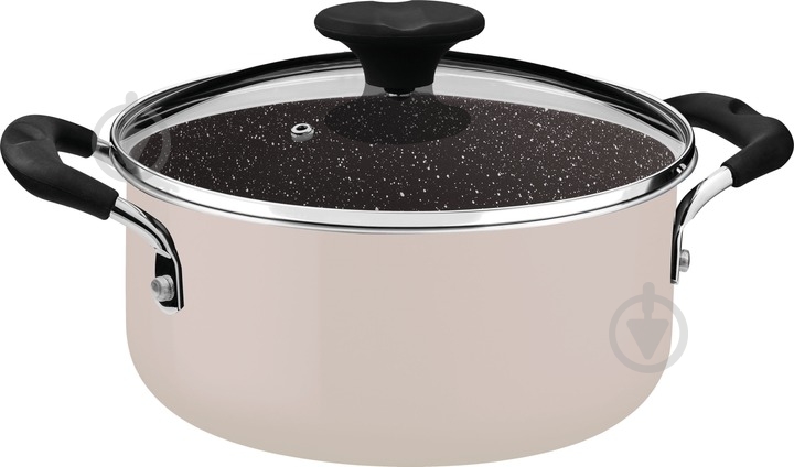 Кастрюля с крышкой Tramontina Tunis 4,8 л Pink (28722/424) - фото 1 Кастрюля с крышкой Tramontina Tunis 4,8 л Pink (28722/424) - фото 1