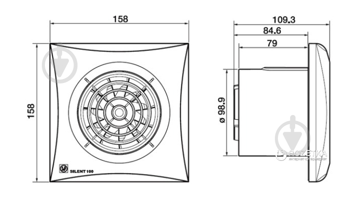 Вытяжной вентилятор Soler&Palau для ванной с таймером SILENT-100 CRZ - фото 13