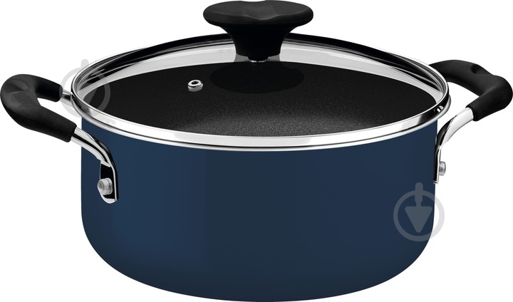 Кастрюля с крышкой Tramontina Tunis 4,8 л Blue (28722/124) - фото 1 Кастрюля с крышкой Tramontina Tunis 4,8 л Blue (28722/124) - фото 1