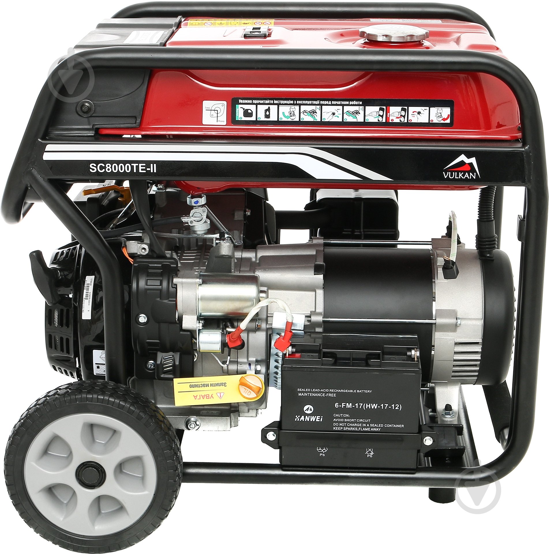 Генератор бензиновый Vulkan 6,5 кВт / 7 кВт 380 В 34008 - фото 3