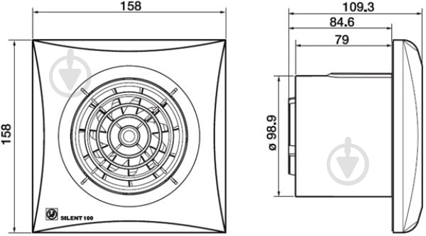 Вытяжной вентилятор Soler&Palau для ванной SILENT-200 CHZ - фото 10