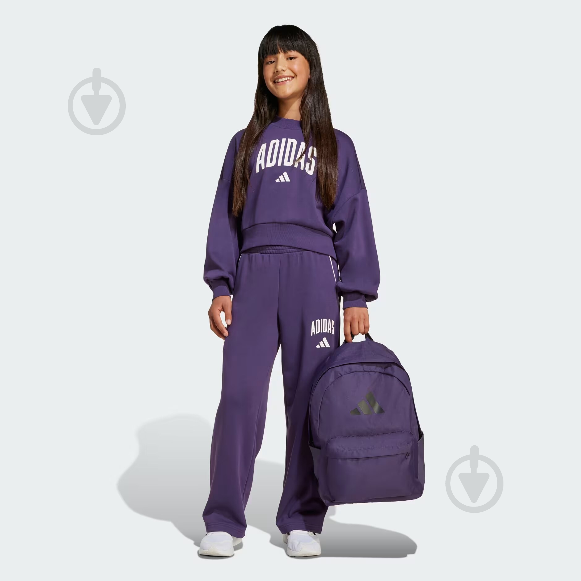 ᐉ Свитшот Adidas JG CLGT FT SWT JV7379 р.140 фиолетовый • Купить