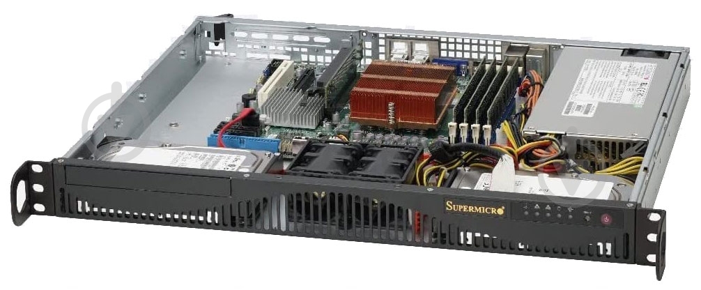 Корпус SUPERMICRO серверний 1U 350W CSE-512F-350B1 - фото 1