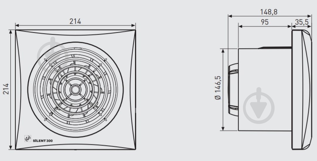Вытяжной вентилятор Soler&Palau для ванной SILENT-300 CZ - фото 8