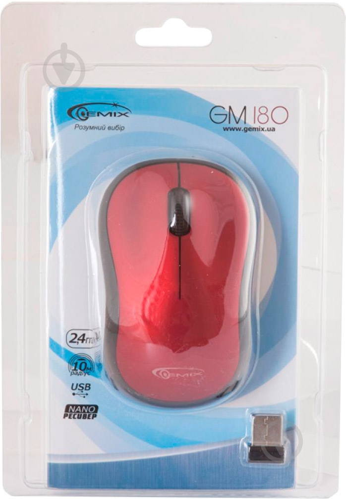 Миша Gemix GM 180 red - фото 6 Миша Gemix GM 180 red - фото 6