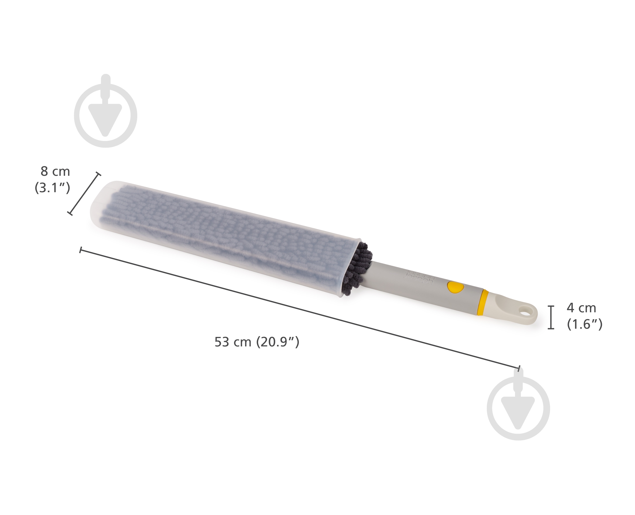 Щітка для видалення пилу 3 в 1 Core 53x8x4 см Joseph Joseph бежевий 6500013 - фото 4 Щітка для видалення пилу 3 в 1 Core 53x8x4 см Joseph Joseph бежевий 6500013 - фото 4