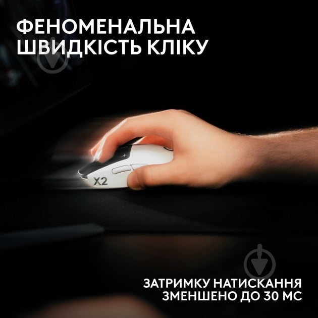 Игровая мышь Logitech G PRO X2 SUPERSTRIKE LIGHTSPEED white (L910-007776) - фото 4