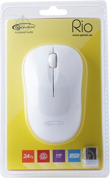 Мышь Gemix Rio white - фото 5