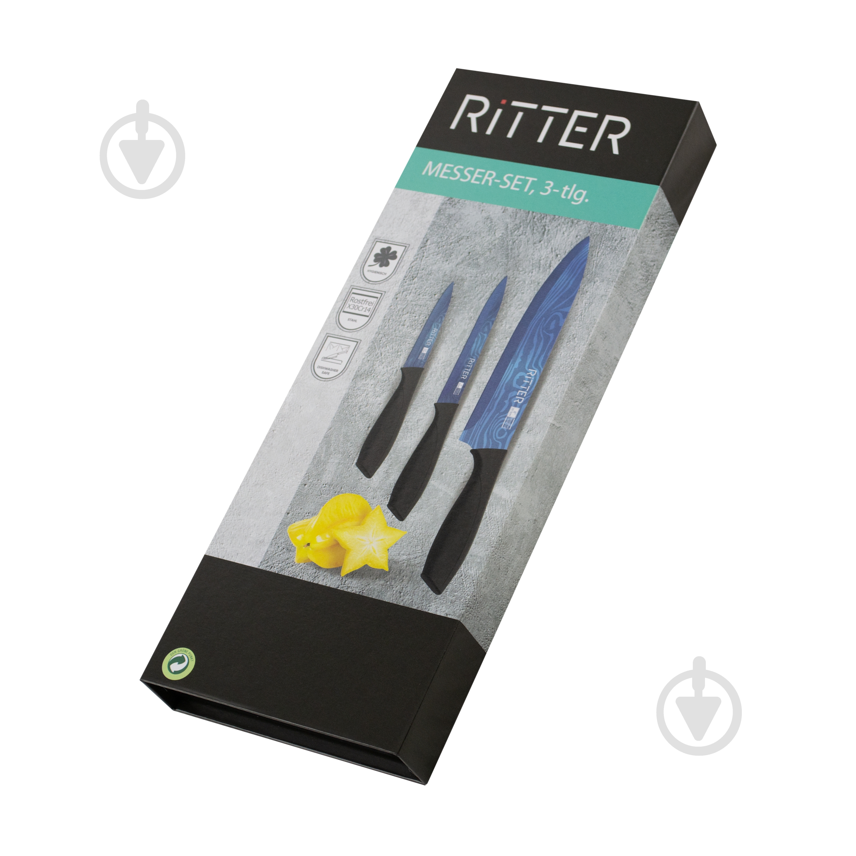 Набір ножів Ritter Blue 3 предмети 29-305-152 - фото 3 Набір ножів Ritter Blue 3 предмети 29-305-152 - фото 3