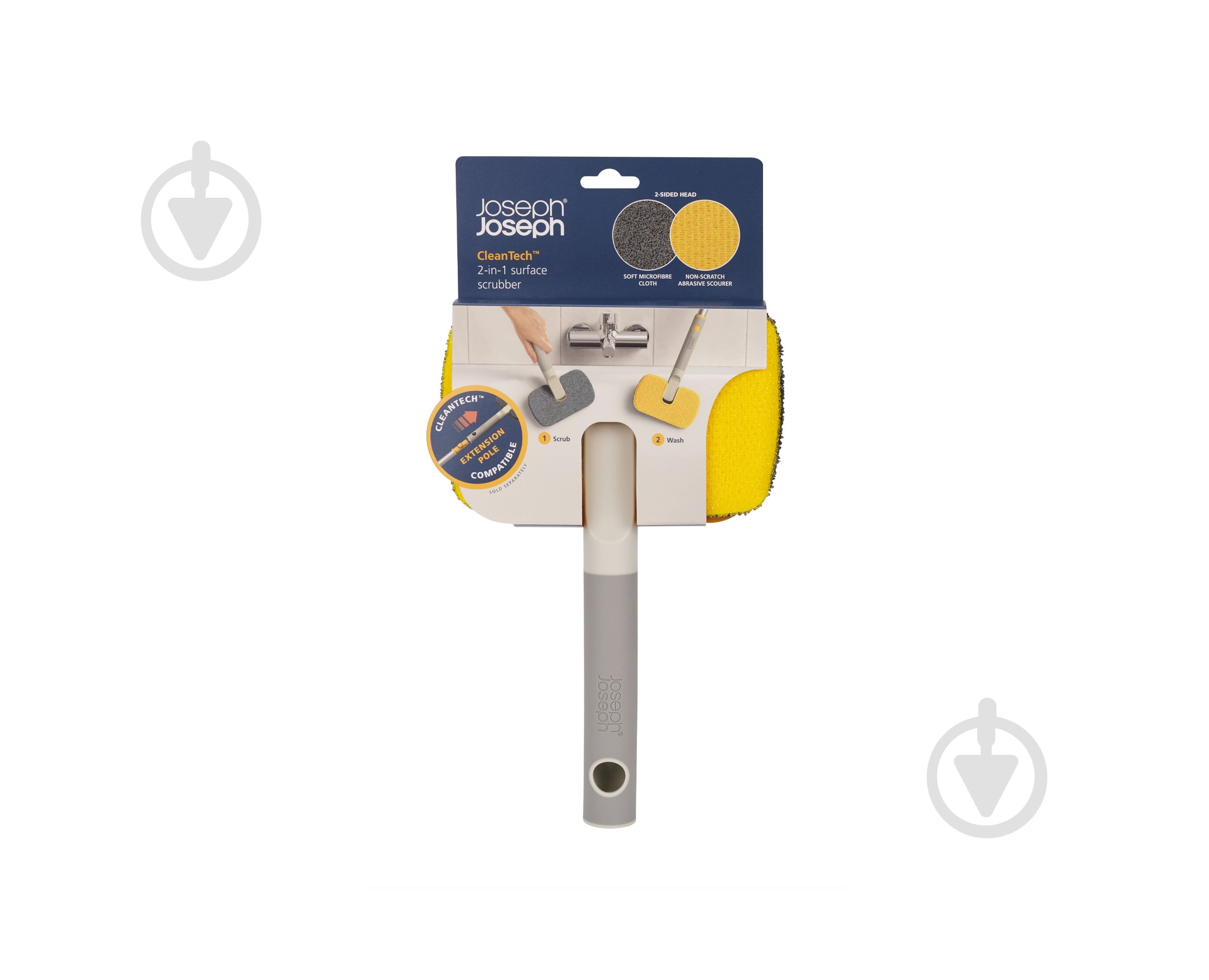 Щітка з насадкою для миття поверхонь Core 18,5x17x3,5 см Joseph Joseph бежевий 6500012 - фото 2