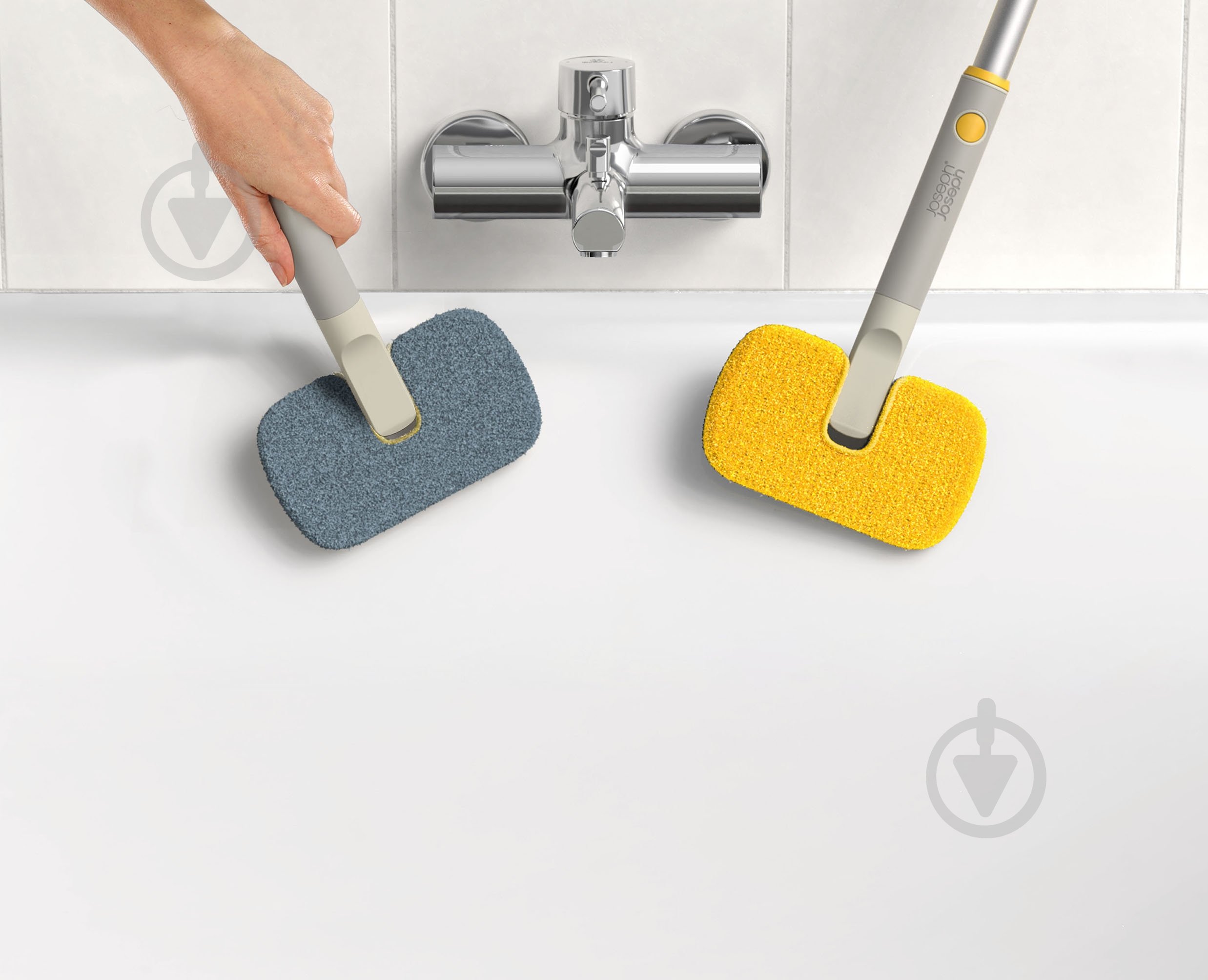 Щітка з насадкою для миття поверхонь Core 18,5x17x3,5 см Joseph Joseph бежевий 6500012 - фото 3