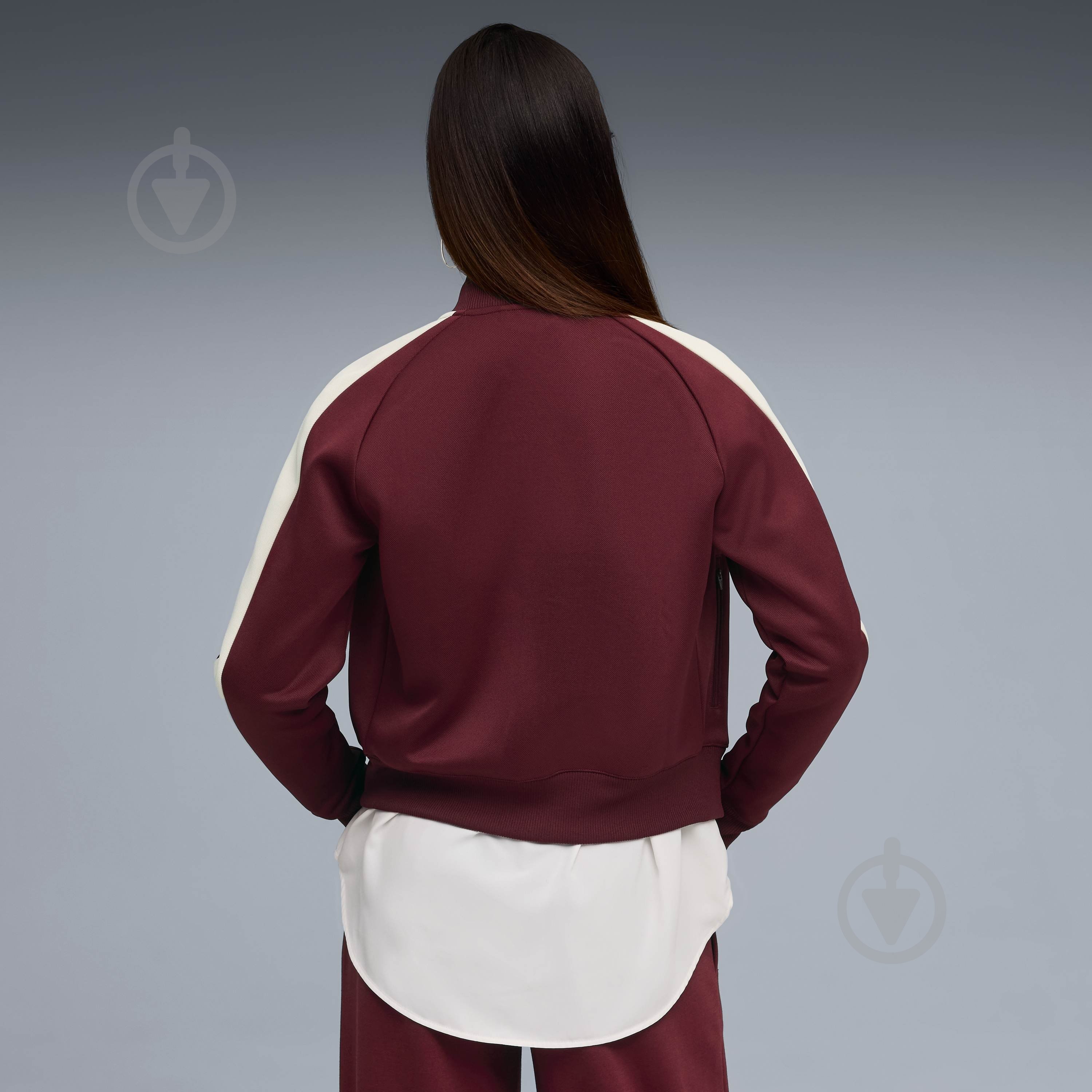 Джемпер Puma T7 ALWAYS ON Short Track Jacket 62979696 р.L бордовый - фото 2