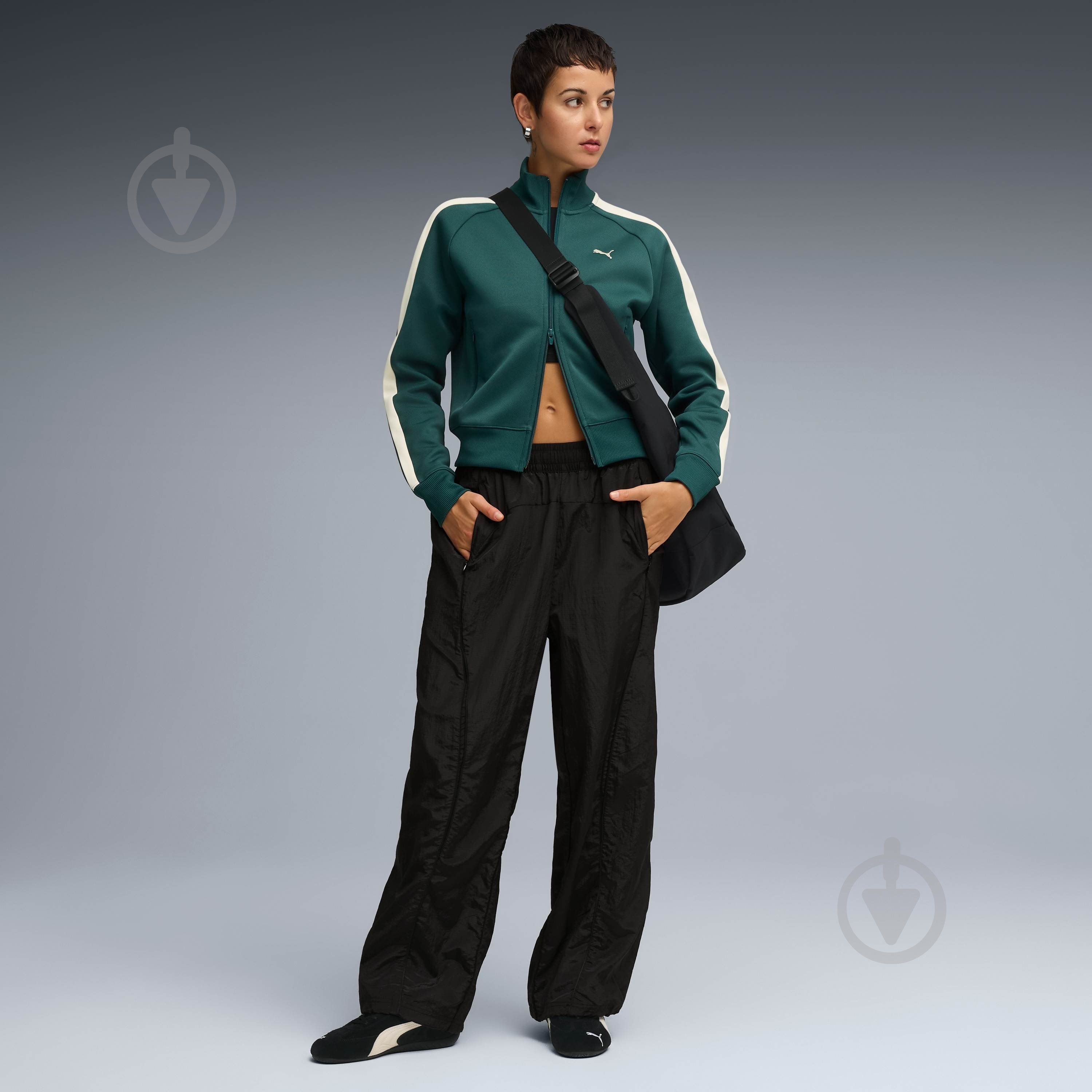 Джемпер Puma T7 ALWAYS ON Short Track Jacket 62979675 р.L зелений - фото 5