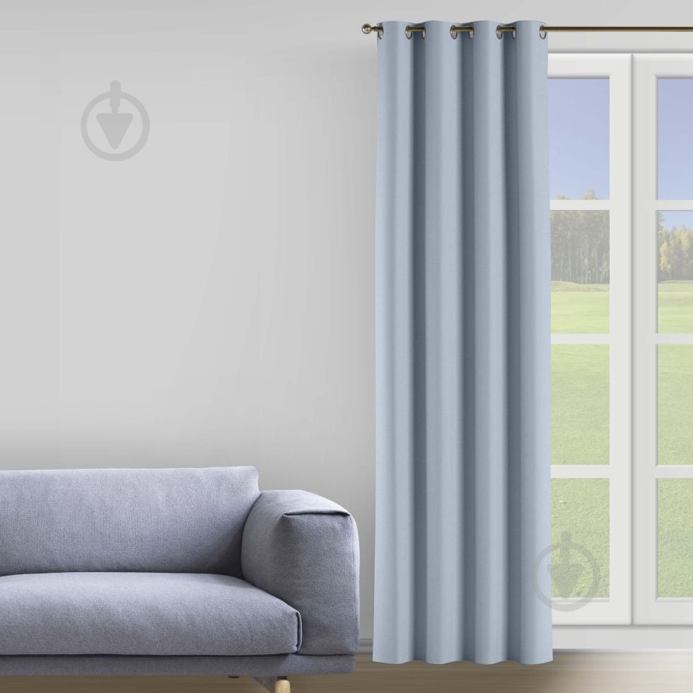 Штора Velour 200х258 см голубой Decora textile - фото 1 Штора Velour 200х258 см голубой Decora textile - фото 1