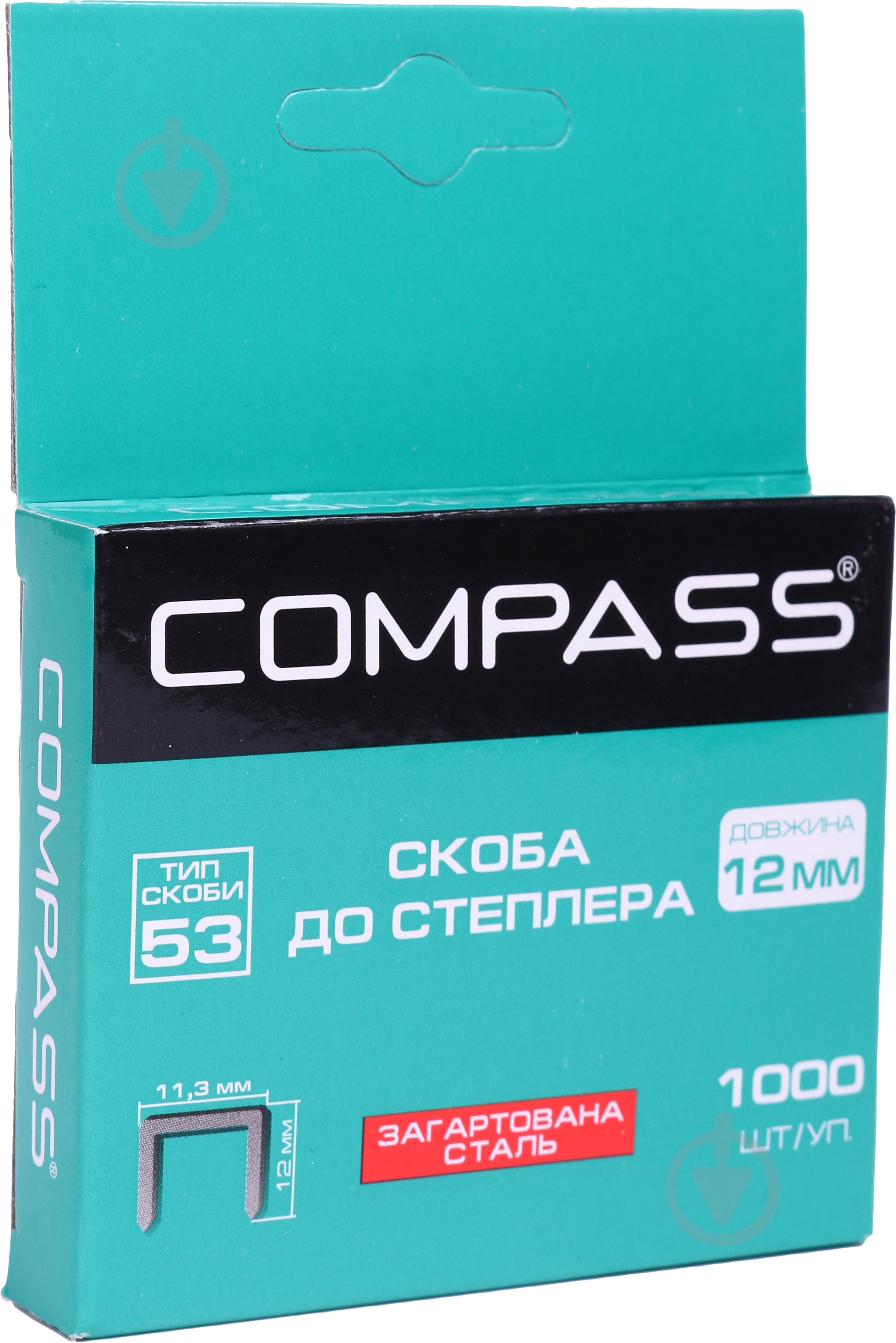 Скобы для ручного степлера Compass 12 мм тип 53 (А) 1000 шт. - фото 5