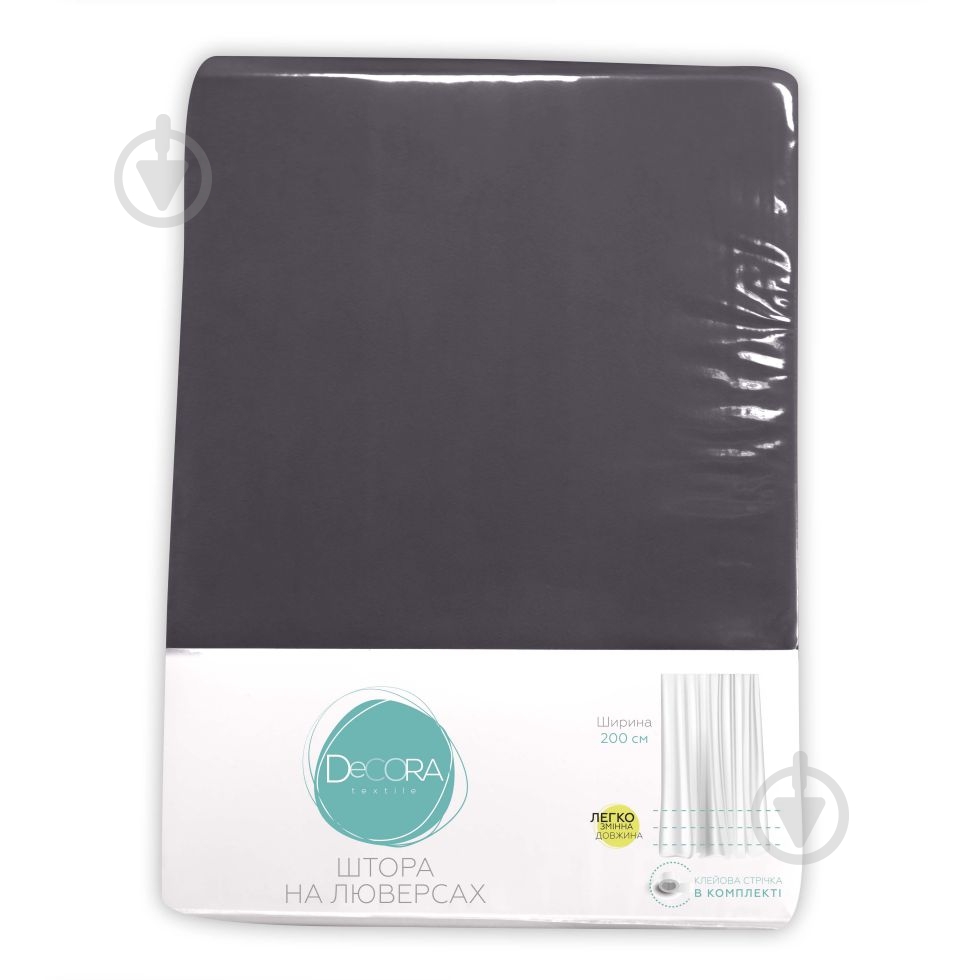 Штора Velour 200х258 см графит Decora textile - фото 3