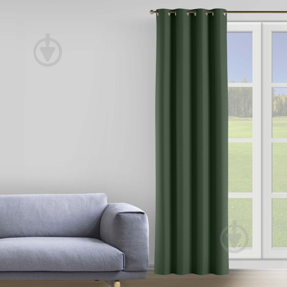 Штора Velour 200х258 см темно-зеленый Decora textile - фото 1