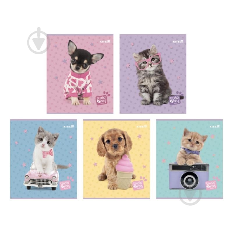 Тетрадь школьная 24 лист. клетка Studio Pets SP25-238 KITE - фото 1 Тетрадь школьная 24 лист. клетка Studio Pets SP25-238 KITE - фото 1