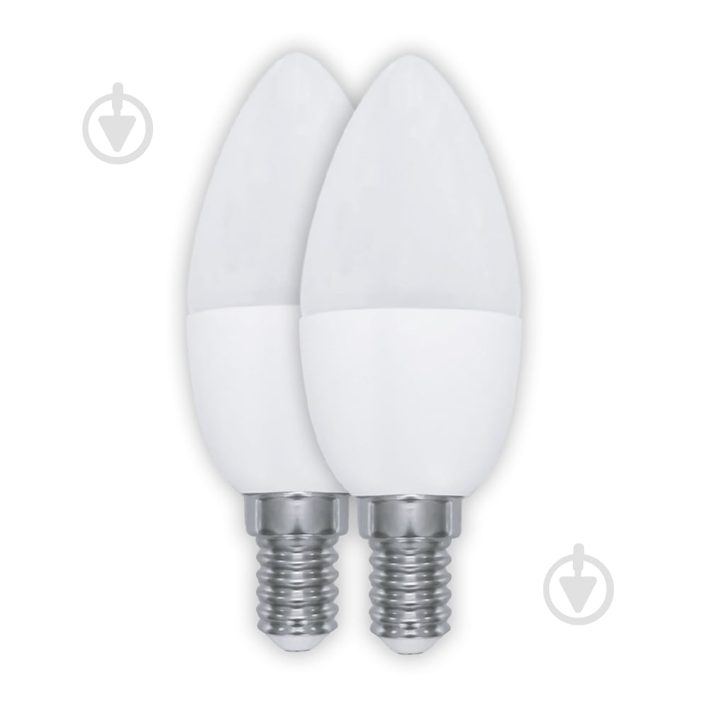 Лампа світлодіодна ULLATUS 640 Lm 2 шт./уп. 8 Вт C37 E14 220 В 4500 К - фото 1