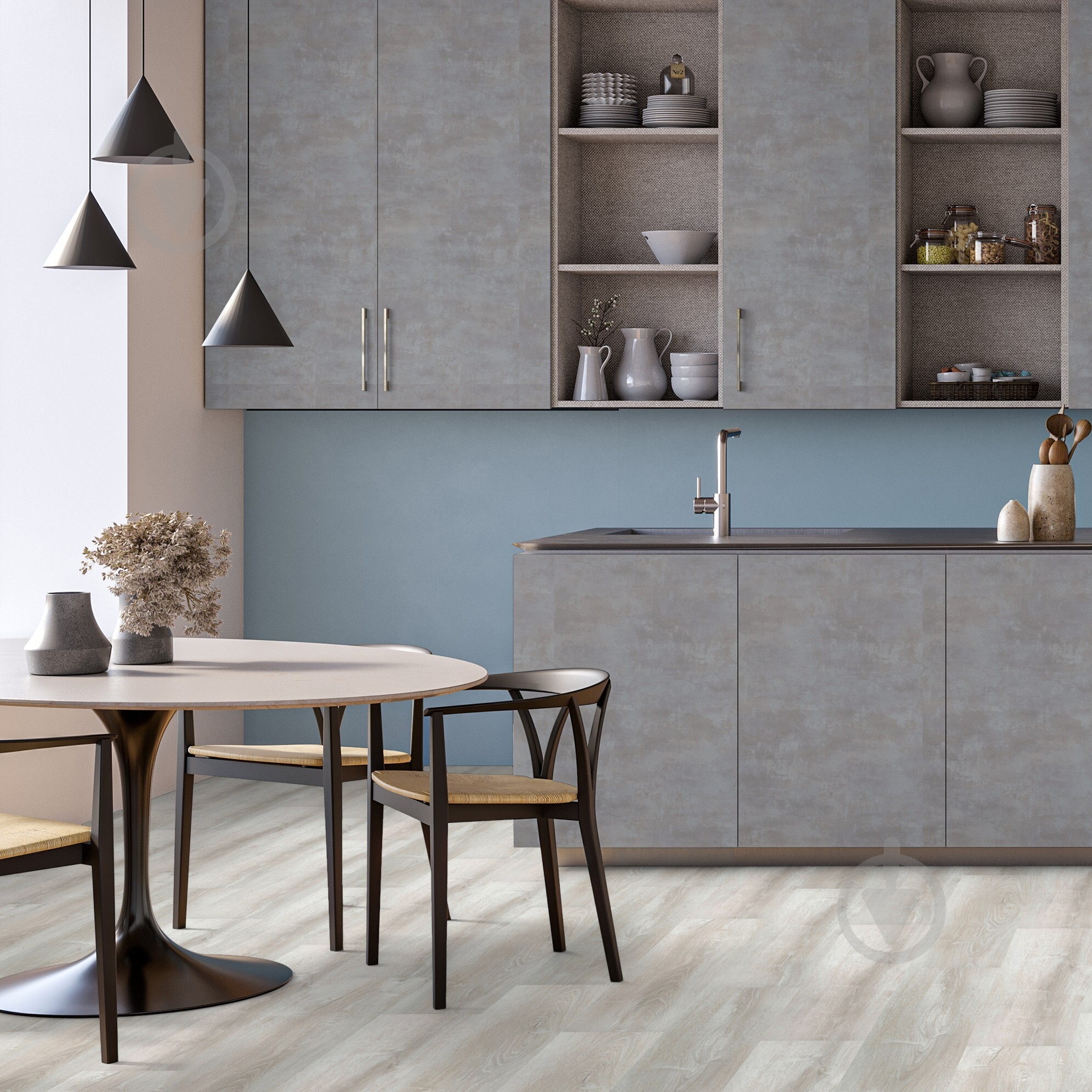 Фасад для кухни KS Wood Оксид серый мат Р254 355x396 н/св - фото 3 Фасад для кухни KS Wood Оксид серый мат Р254 355x396 н/св - фото 3