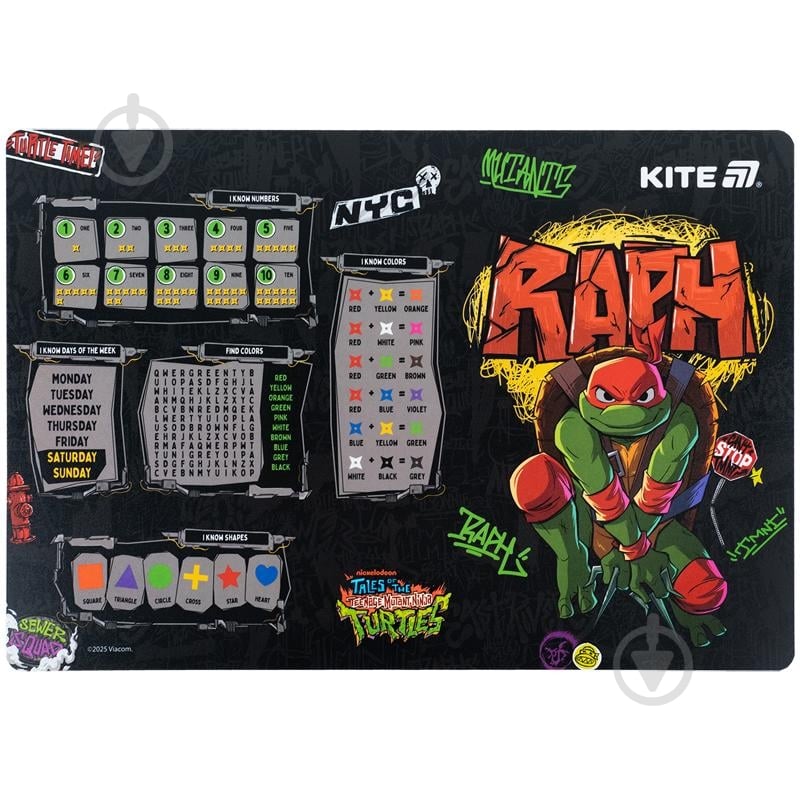 Подкладка настольная NT25-207 Ninjia Turtles KITE - фото 1 Подкладка настольная NT25-207 Ninjia Turtles KITE - фото 1