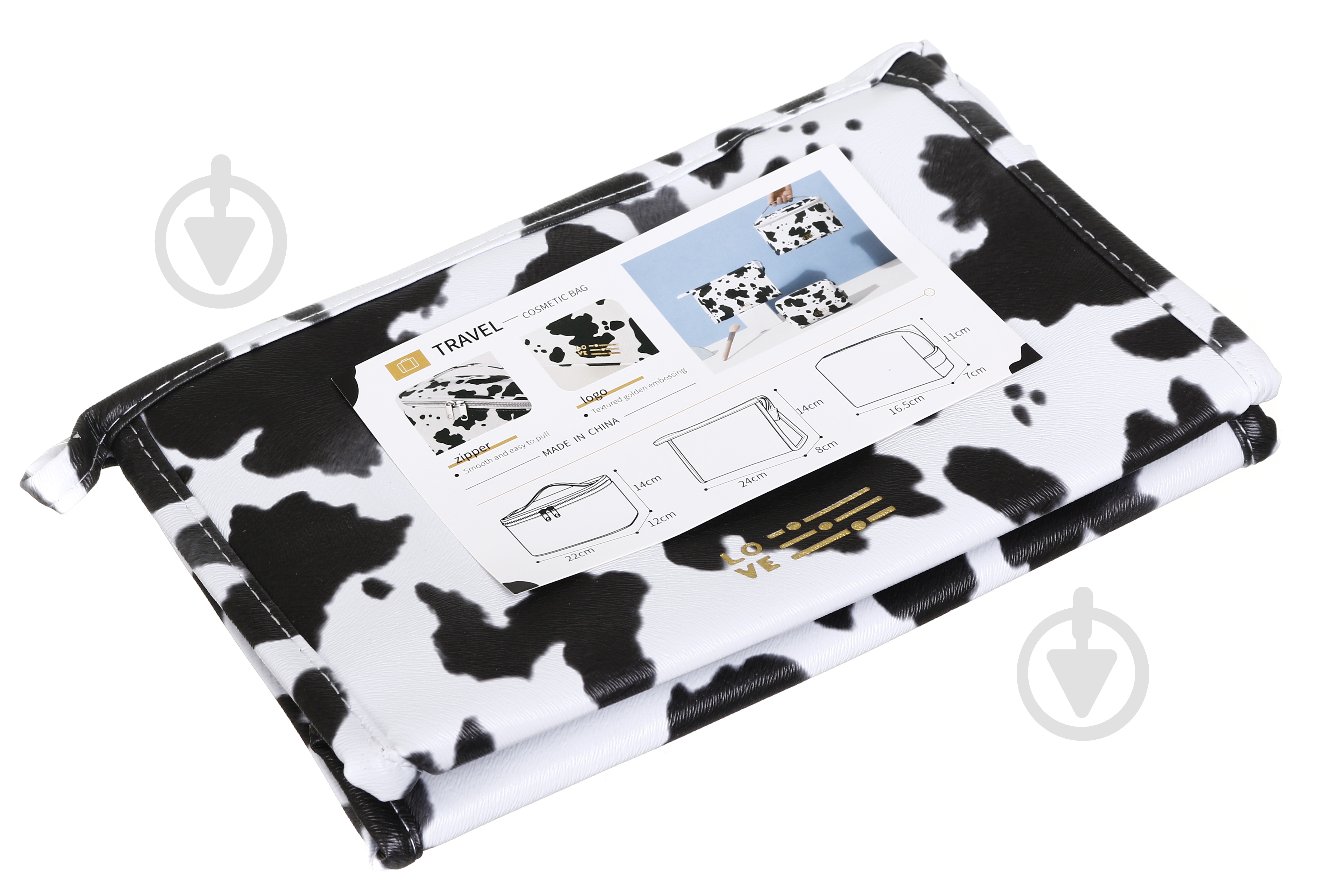 Косметичка Cow Spots 24х8х14 см PU RH114 - фото 3